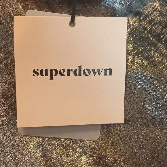 Superdown Shimmering Silver Slip Dress In gunmetal - Picture 6 of 6